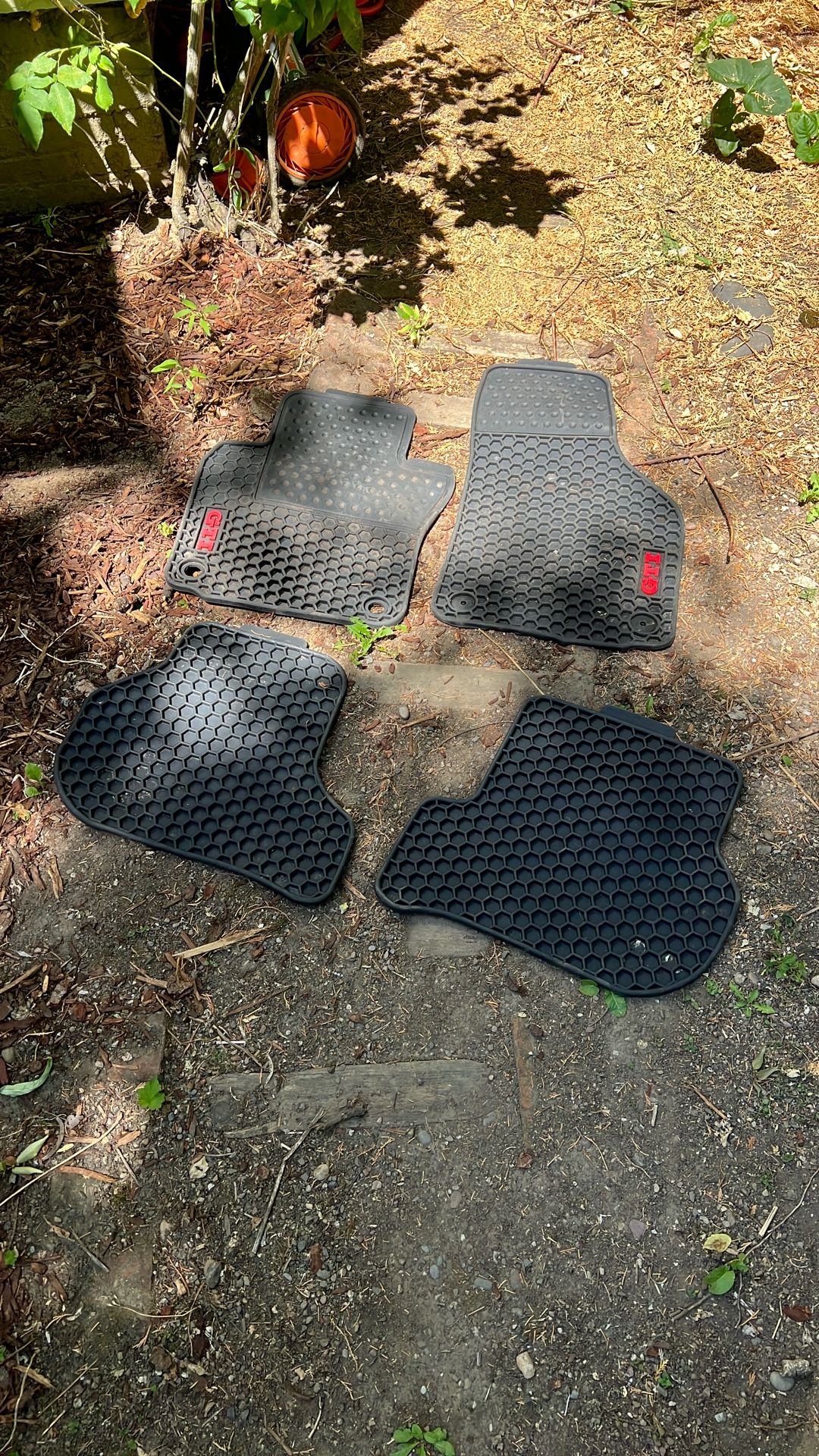 VW GTI Black Rubber Floor Mat Set