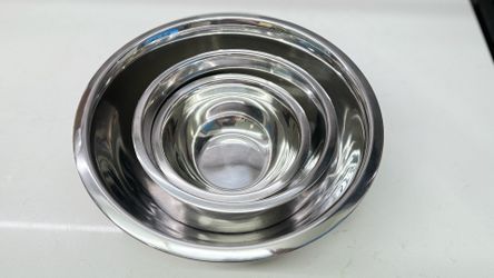 FineDine Stainless Steel Mixing Bowl Set – 3 Bowls