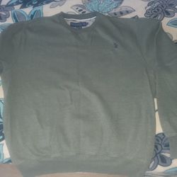 Olive Green Polo Crew Neck