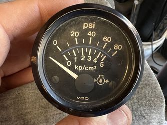 Vdo Oil Pressure Gauge Electric Engine 