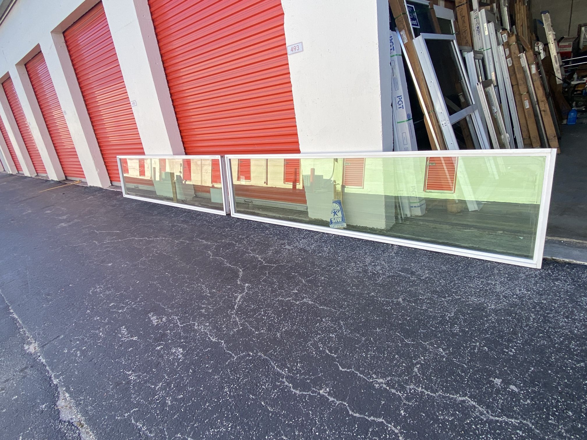 3xSIW 120x29 1/2 LARGE IMPACT PICTURE WINDOWS LOW-e