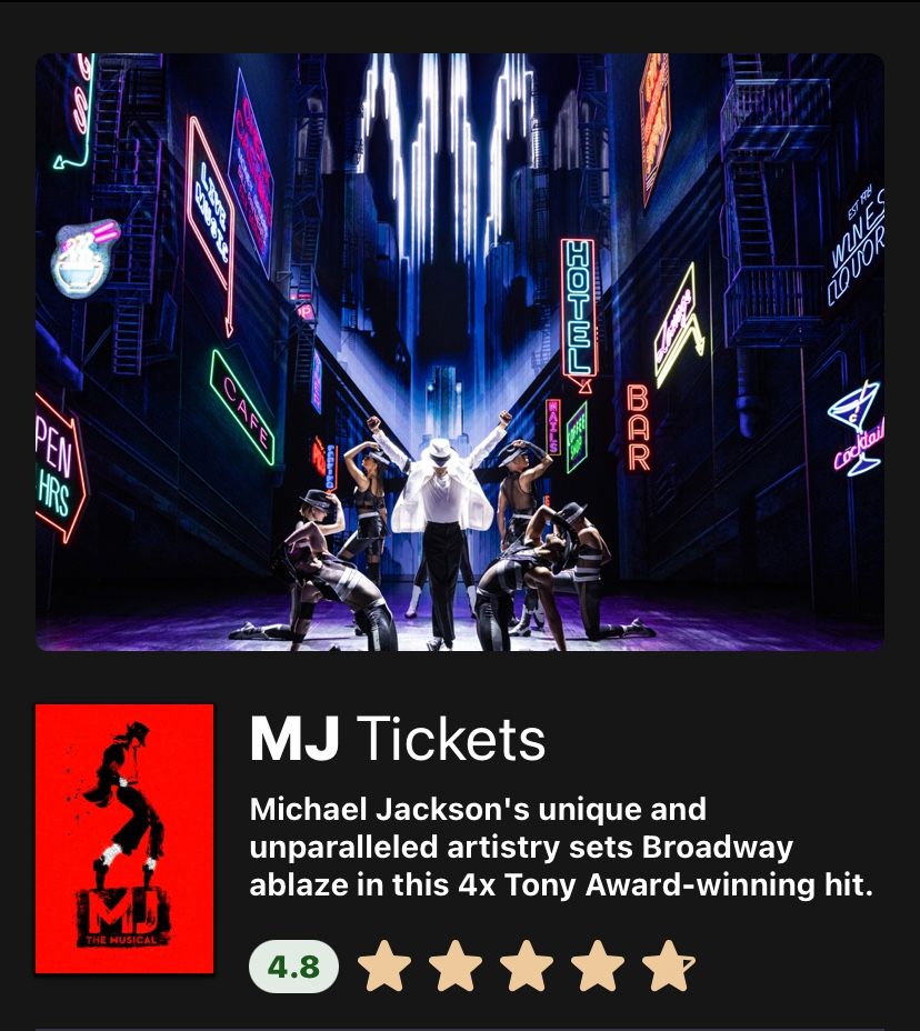 MJ The Musical On Broadway 6/11