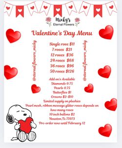 Valentine’s Day Flower Bouquet /Ramo Buchon 