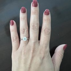 14k White Gold Solitaire Ring