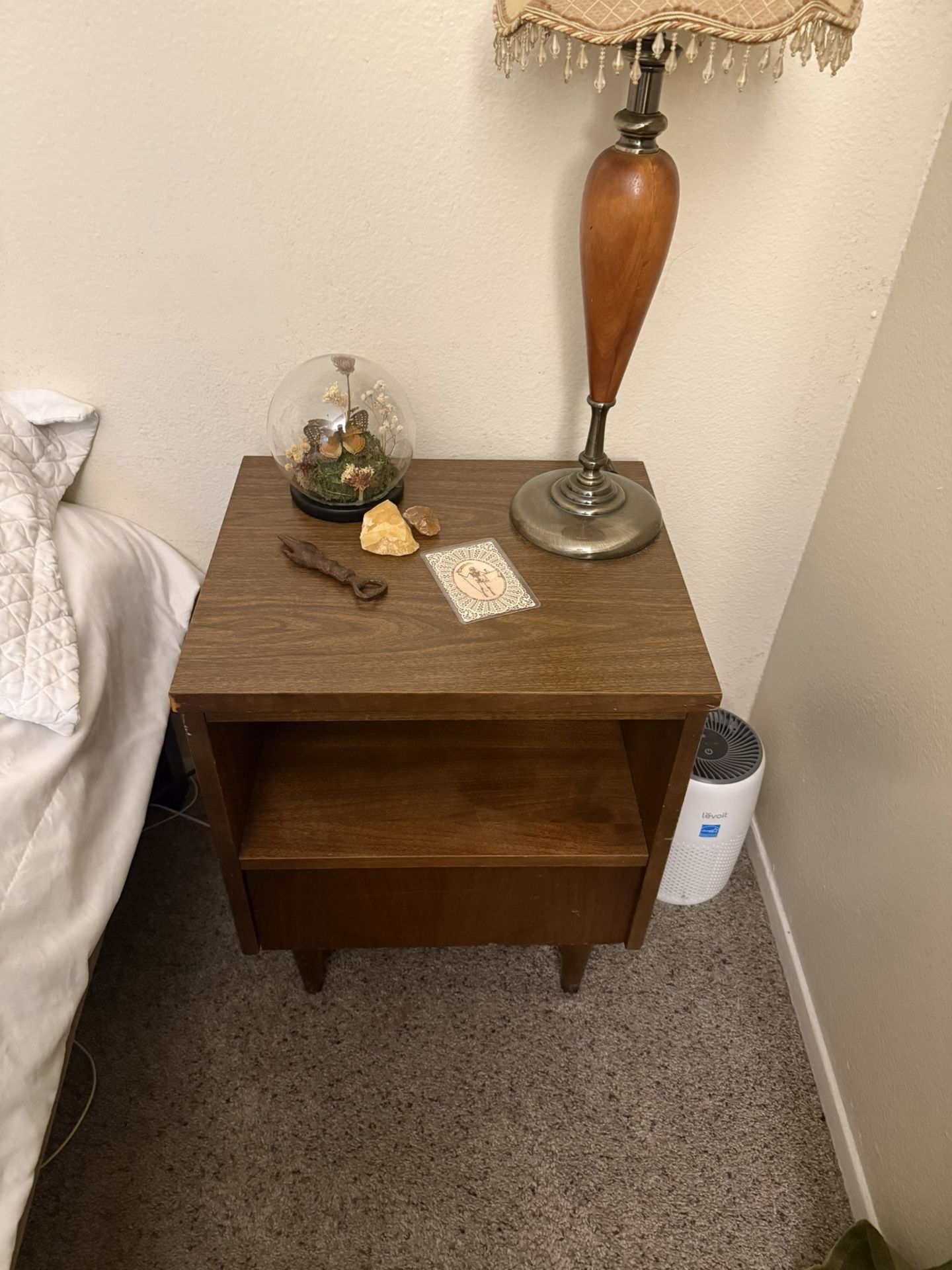 Antique Night Stand Side Table Wood