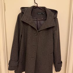 Ladies Grey Coat W/hood