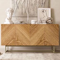 Marble Top TV Stand , Modern Media Console