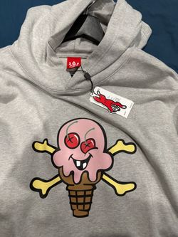 Ice cream cone hoodie grey