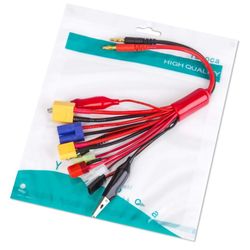 4mm Banana 10in1 Plug RC Lipo Battery Multi Charger Adapter Lead Cable Converter for RC Car Helicopter Quadcopter