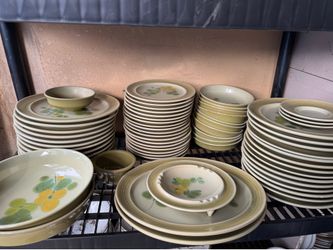~ 58pc Vintage Franciscan "Picnic" Dish Set - Mid Century Modern