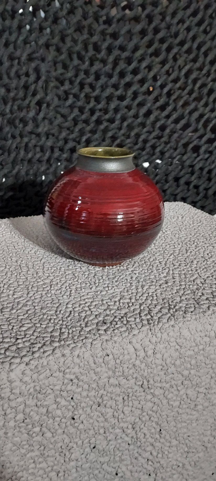 Signed Larry Allen Brown Clay Glazed Jar