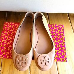 Tory Burch Designer Pink Reva ballet flats Size 6.5