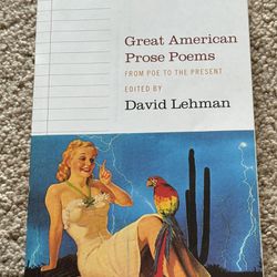 Great American Prose Poems From Poe To Present  by David Lehman