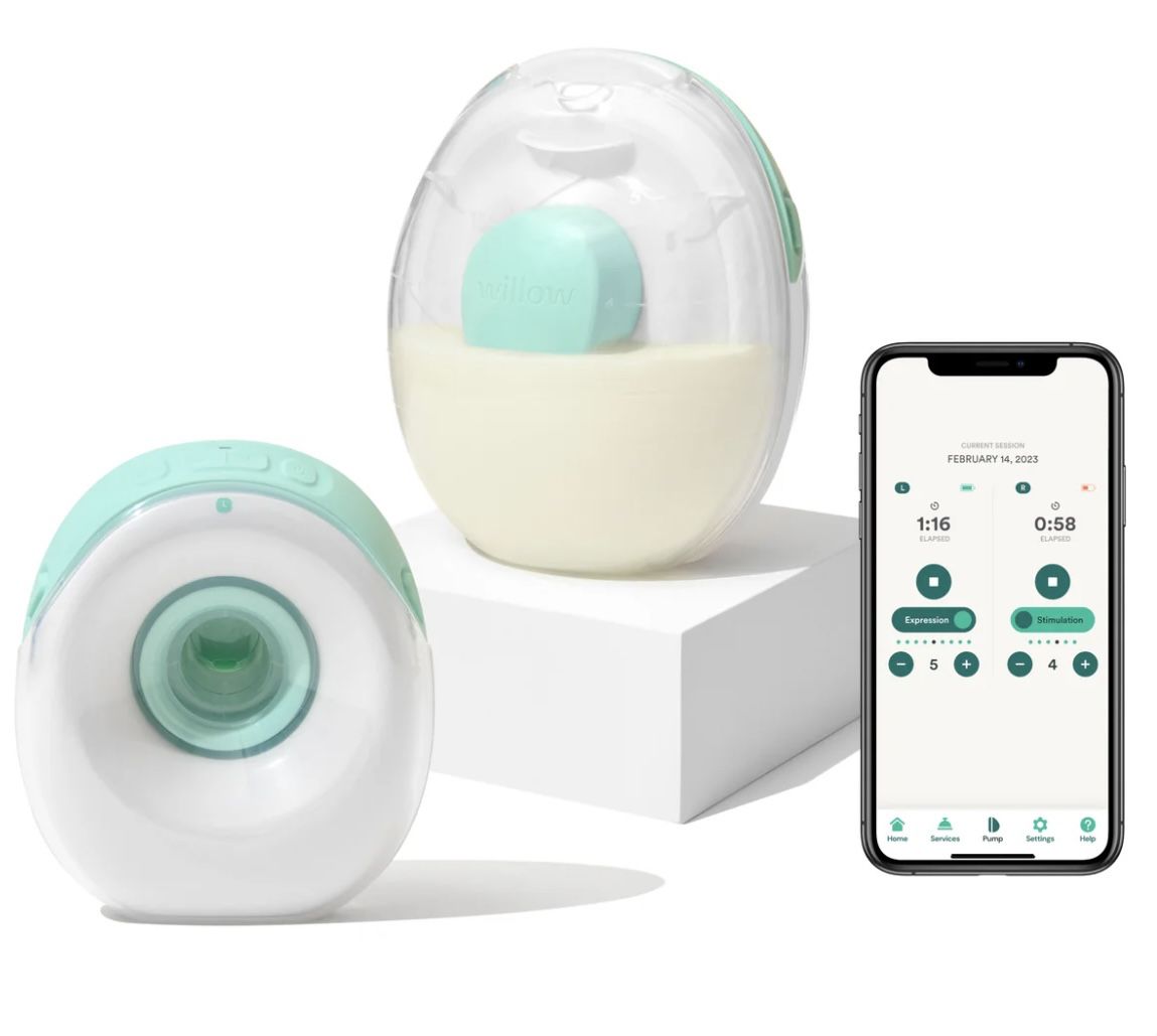 Willow Go Wearable Breast Pump, Pump Anywhere Case, & Breast Milk Cooler