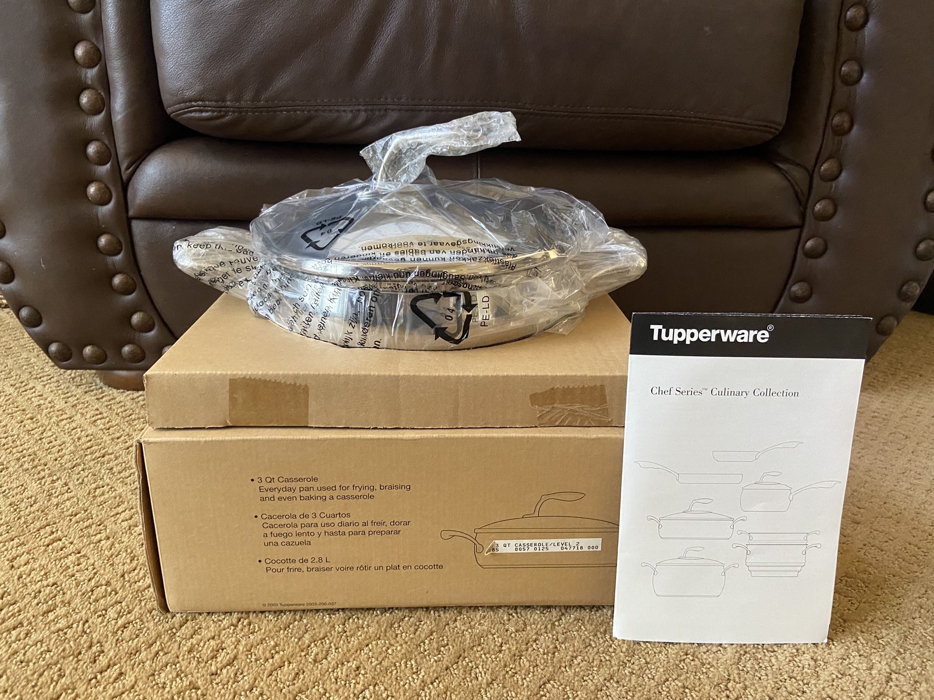 New TUPPERWARE CHEF SERIES 3qt. Casserole With Lid