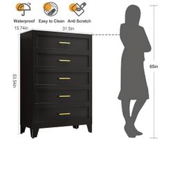 WHITE METAL DRESSER 