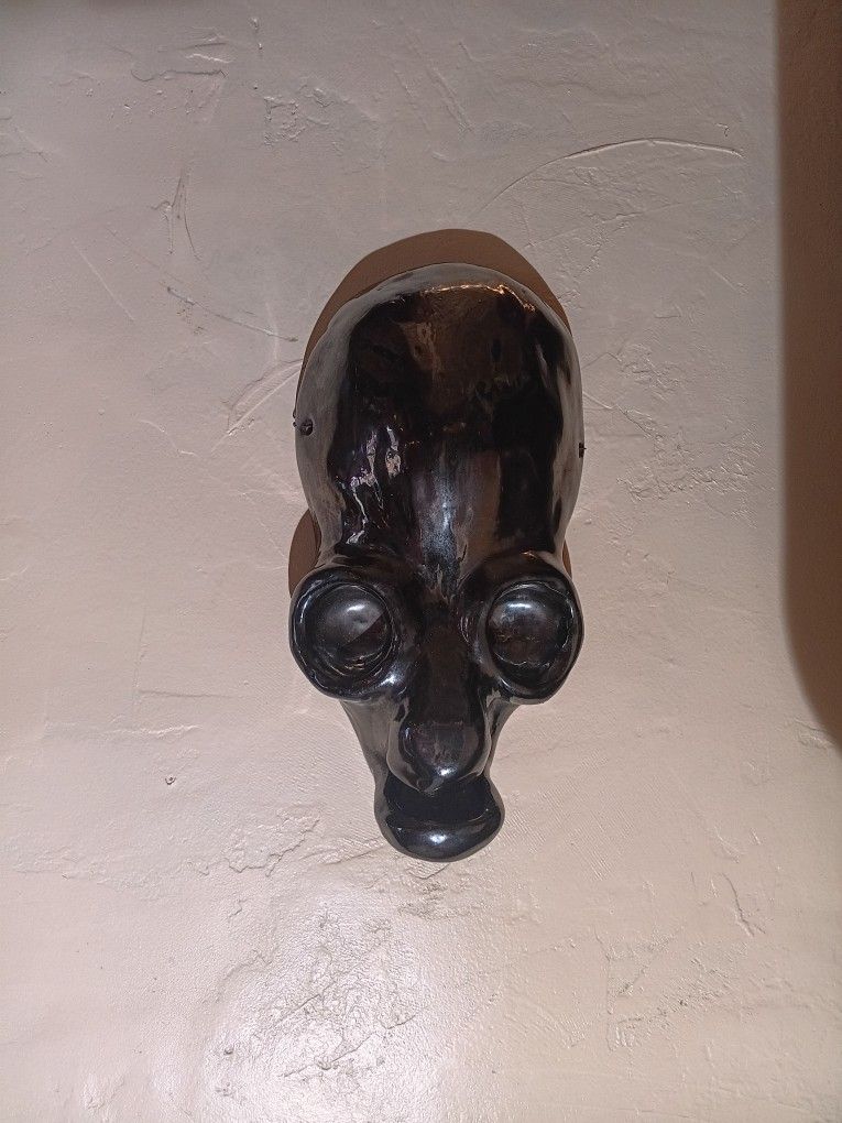 Hand Made Mid Century Alien Mask Sculpture 