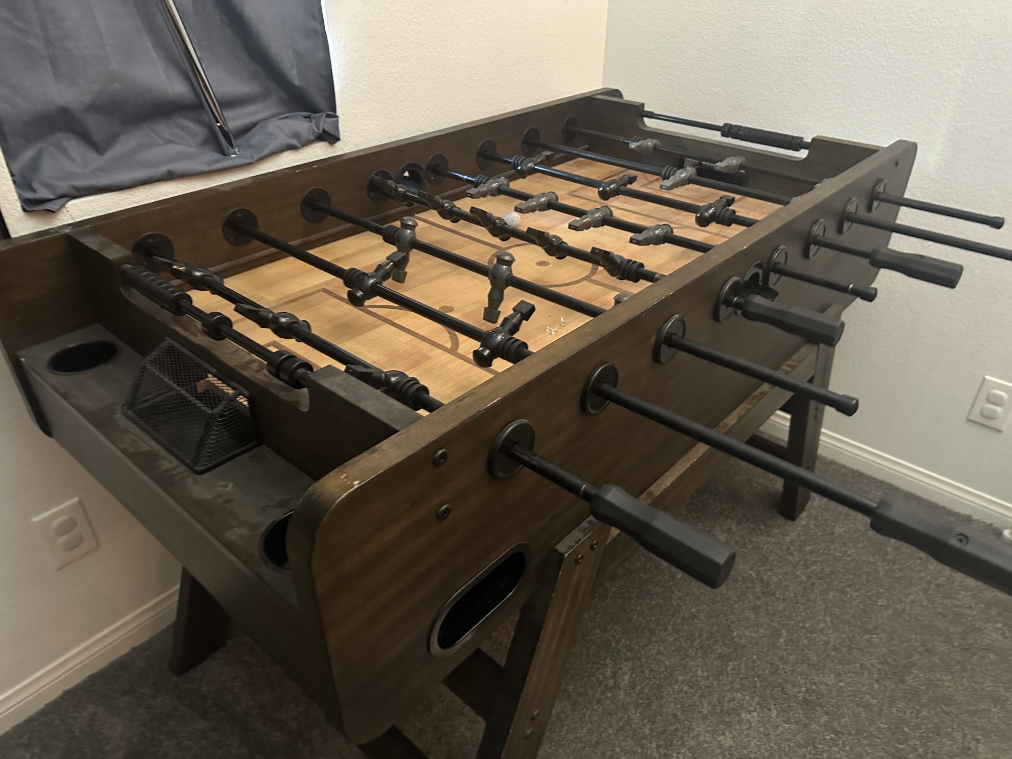Wood fooseball table