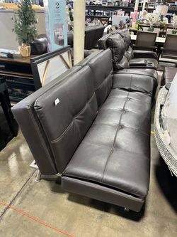 Leather Euro lounger