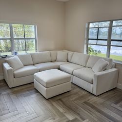 New Ivory Sectional Couch