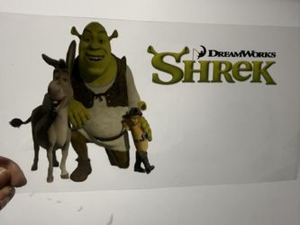 Shrek Donkey And Puss Boots UV Sticker