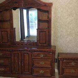 Dresser With Mirror And Nightstand 