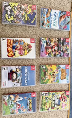 Nintendo Switch Game Lot – Mario Kart, Animal Crossing, Mario RPG & More