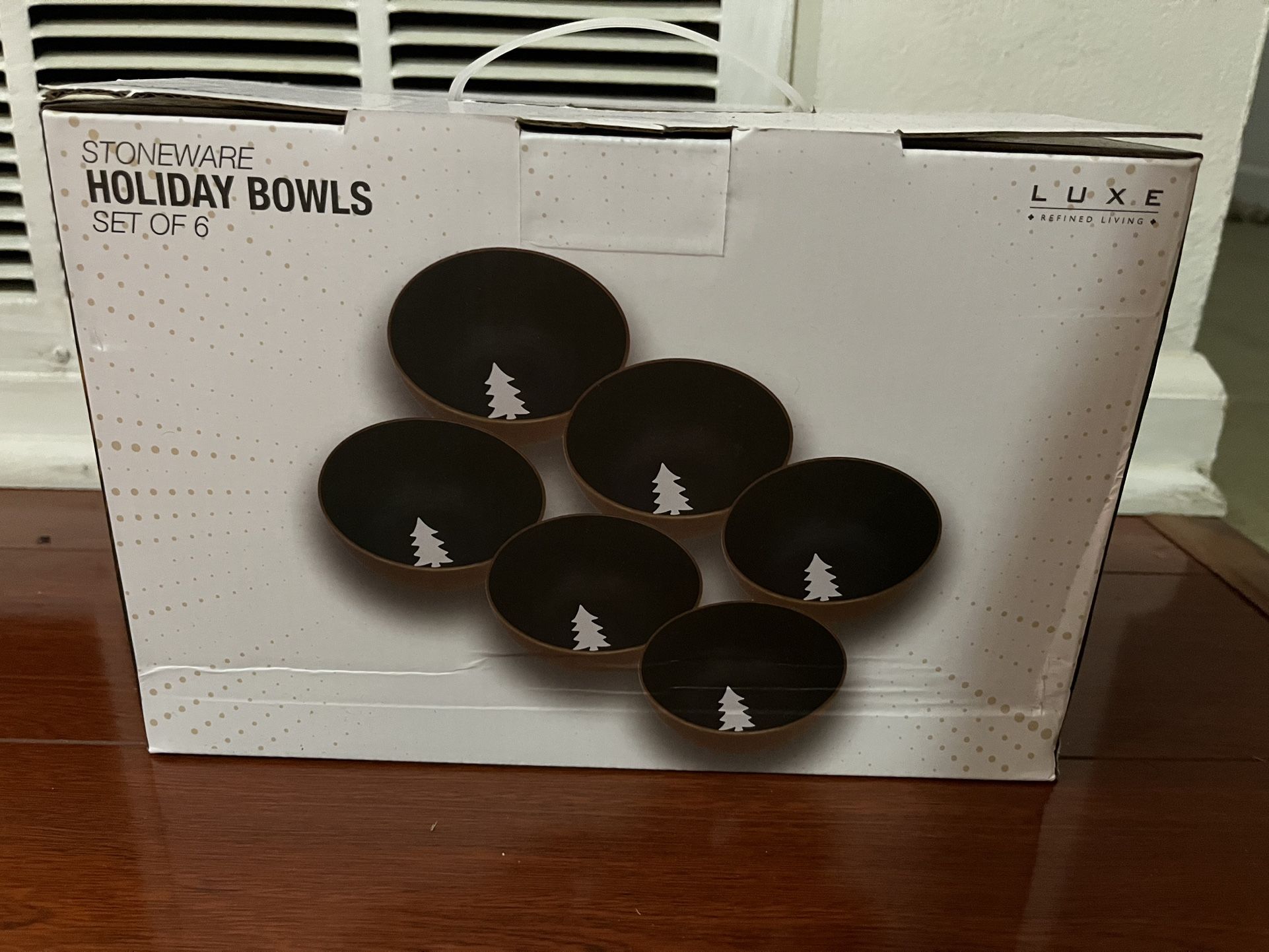Stoneware Holiday Bowls ( Set If 6 )