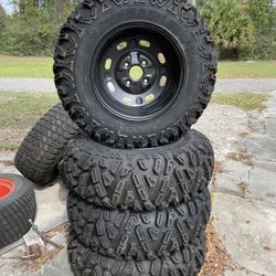 OTR Wizzard R2 27x9 R14 Tires With Wheels Brand New 