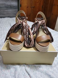 Michael Kors Women's Tan Platform Wedges
