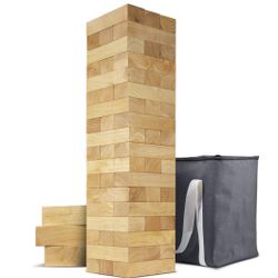 Giant Wooden Stacking Game Up To 5 Ft