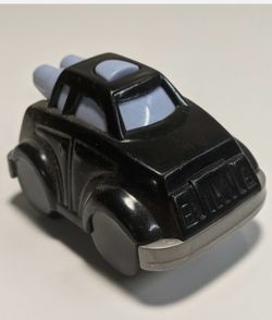 Vintage men in black burger king kids club