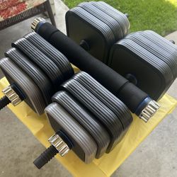 Brand New 80 Pound Adjustable Dumbbell Set