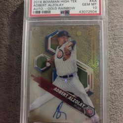 2018 Bowman  Adbert Alzolay Gold Auto 