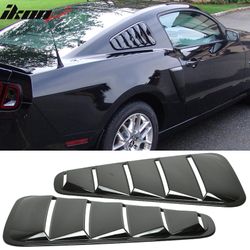 Fits 2005-2009 Ford Mustang OE Style Quarter Window Louver Gloss Black