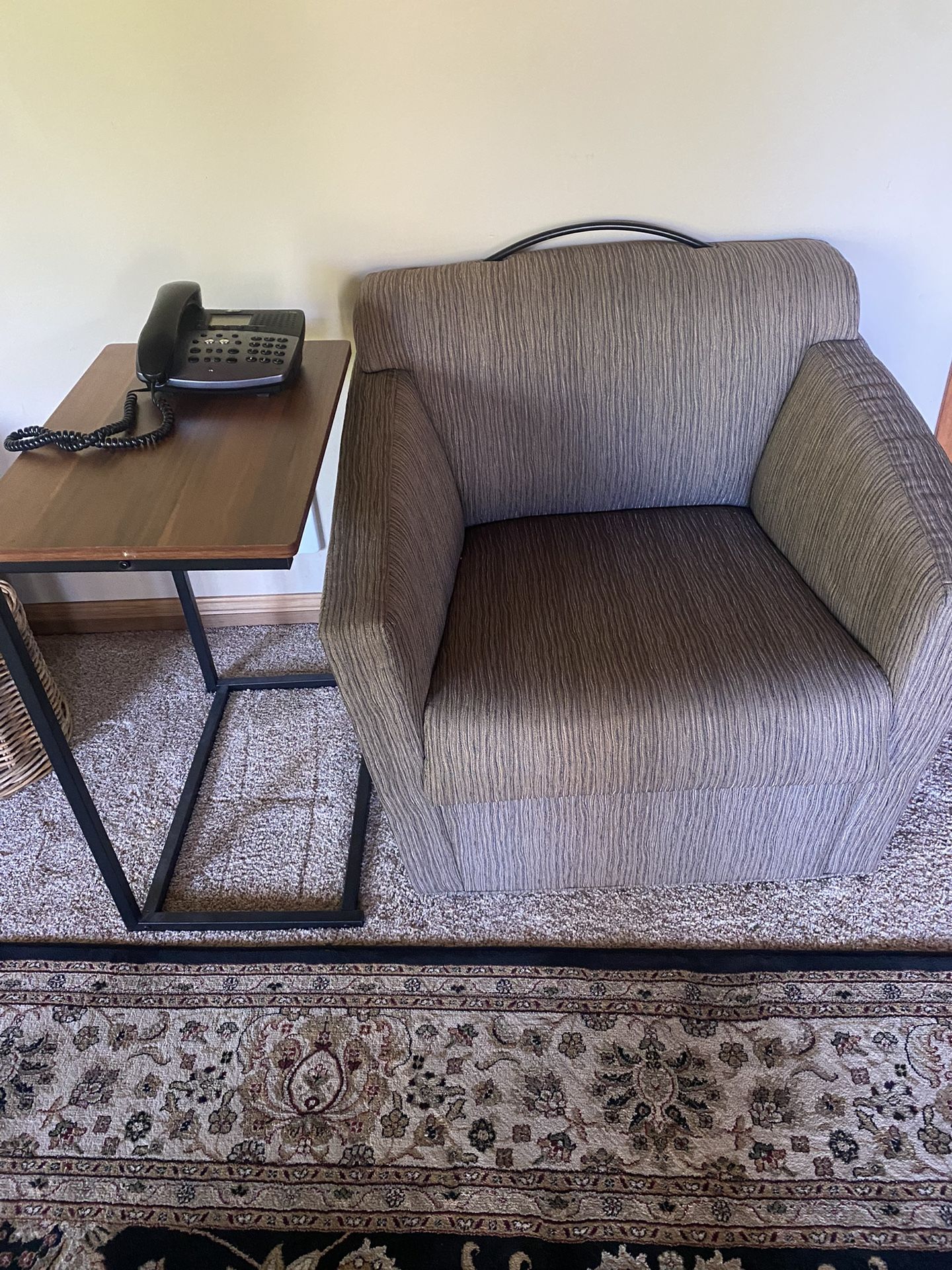 Chair With Rollers And End Table Or Desk Separate Or Together