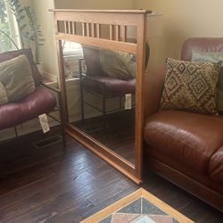 Oak Framed Mirror