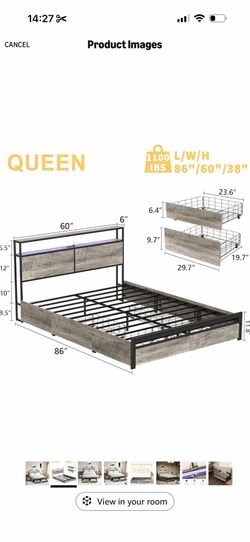 Queen bed
