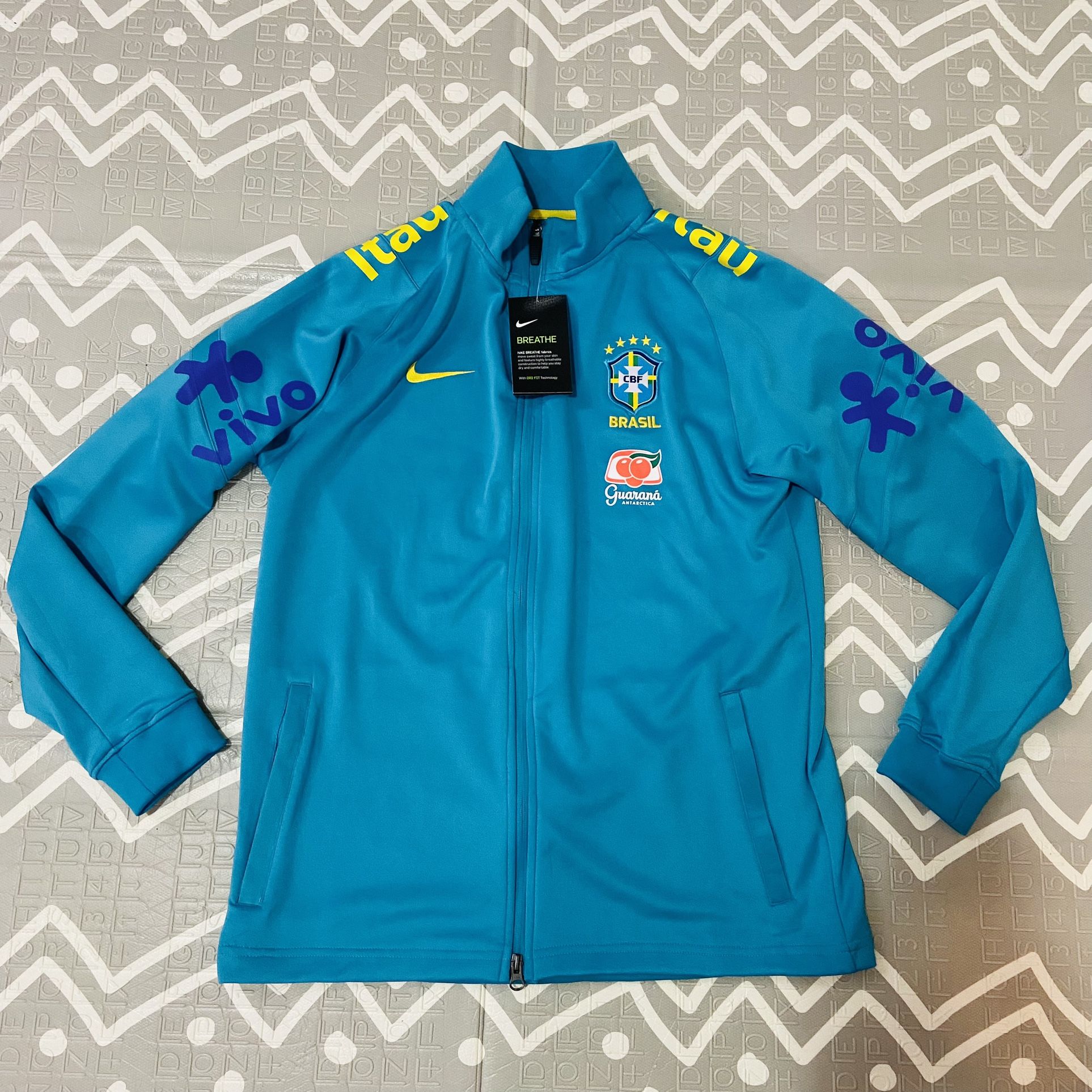 Nike Brasil Brazil Training Pre Match Soccer Jacket Teal