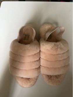 UGG Fluff Yeah Platform Slides Light Pink Women’s Size 7 – Like New