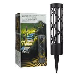 Rotating Solar Bollard Lights 4 pack $19.99