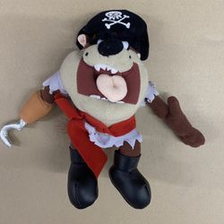 VTG Looney Tunes Plush Tazmanian Devil TAZ Pirate Officially Licensed Nanco