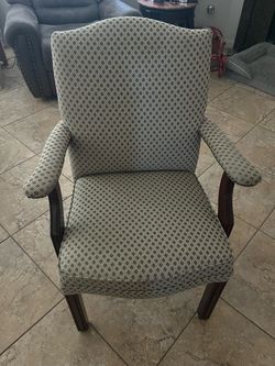 Upholstered Accent Armchair with Wood Frame
