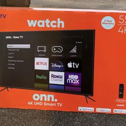 55” Onn Smart 4k Roku Led Tv