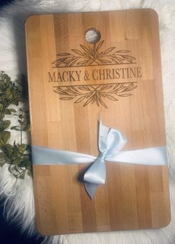 Personalized cutting board/cheese board