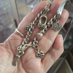 Sterling silver charm bracelet