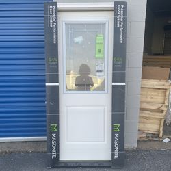 Masonite MPDS 36 in. x 80 in. Left Hand Inswing Primed Fiberglass Prehung Front Door