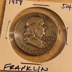 1959 Benjamin Franklin Half Dollar