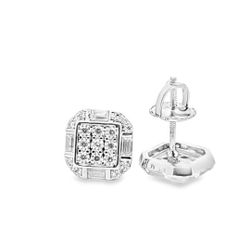 Sterling Silver VVS Moissanite 0.65 CTW Fancy Earring 