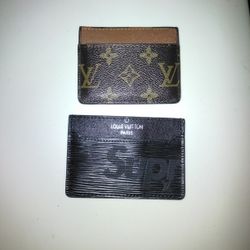 LV Card Holders 2 For 1..  Supreme x LV Is The Black One And Regular Print On Other... 75 $